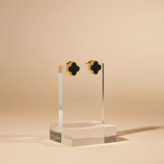 Midnight Flower Earring
