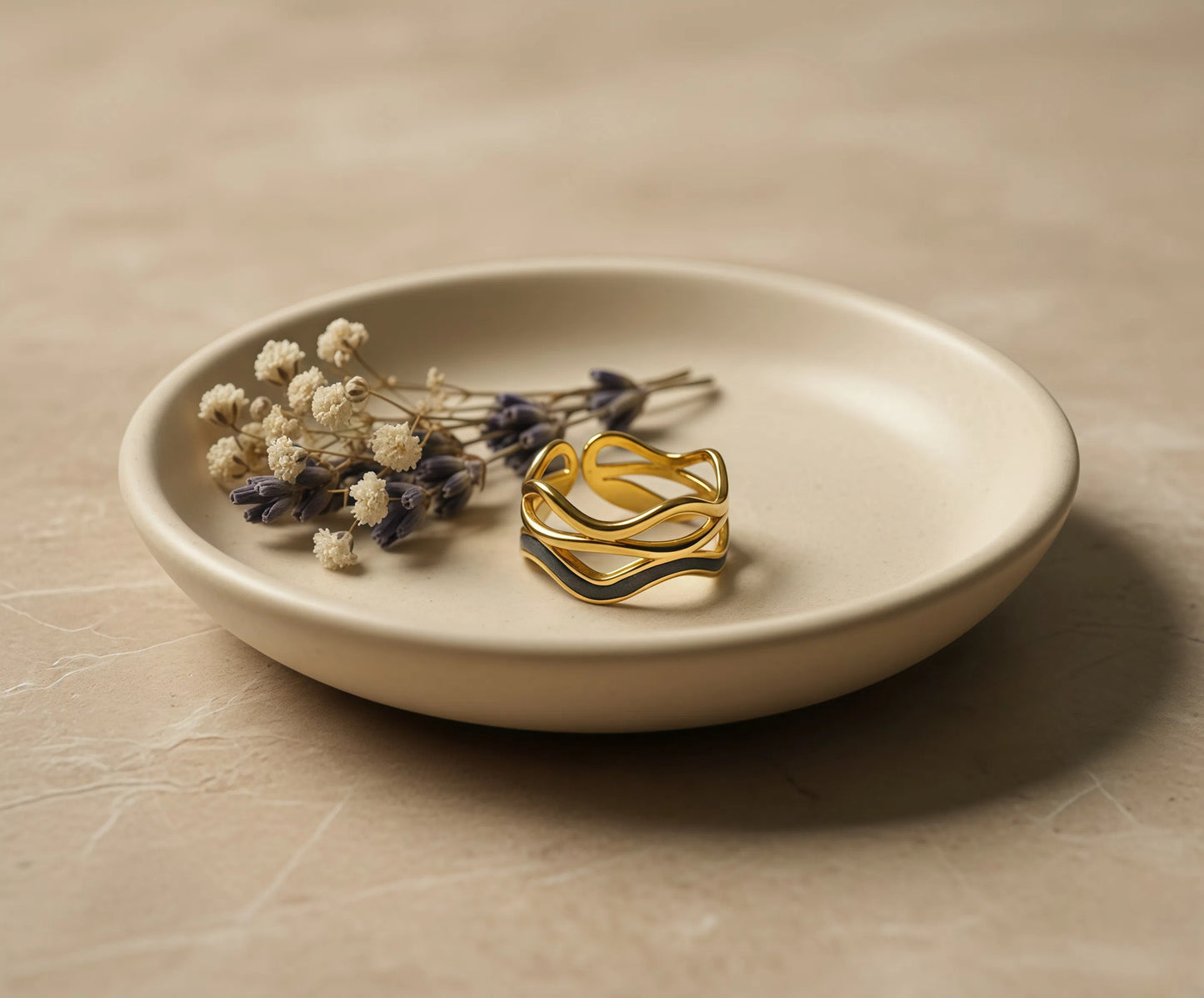 Golden Waves Ring