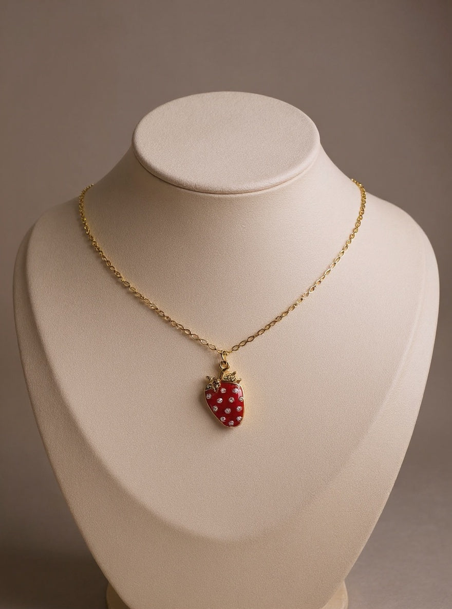 Strawberry Pearl Necklace