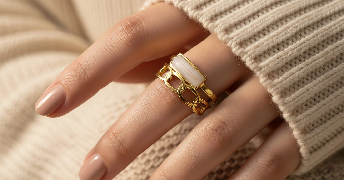 Pearl band ring