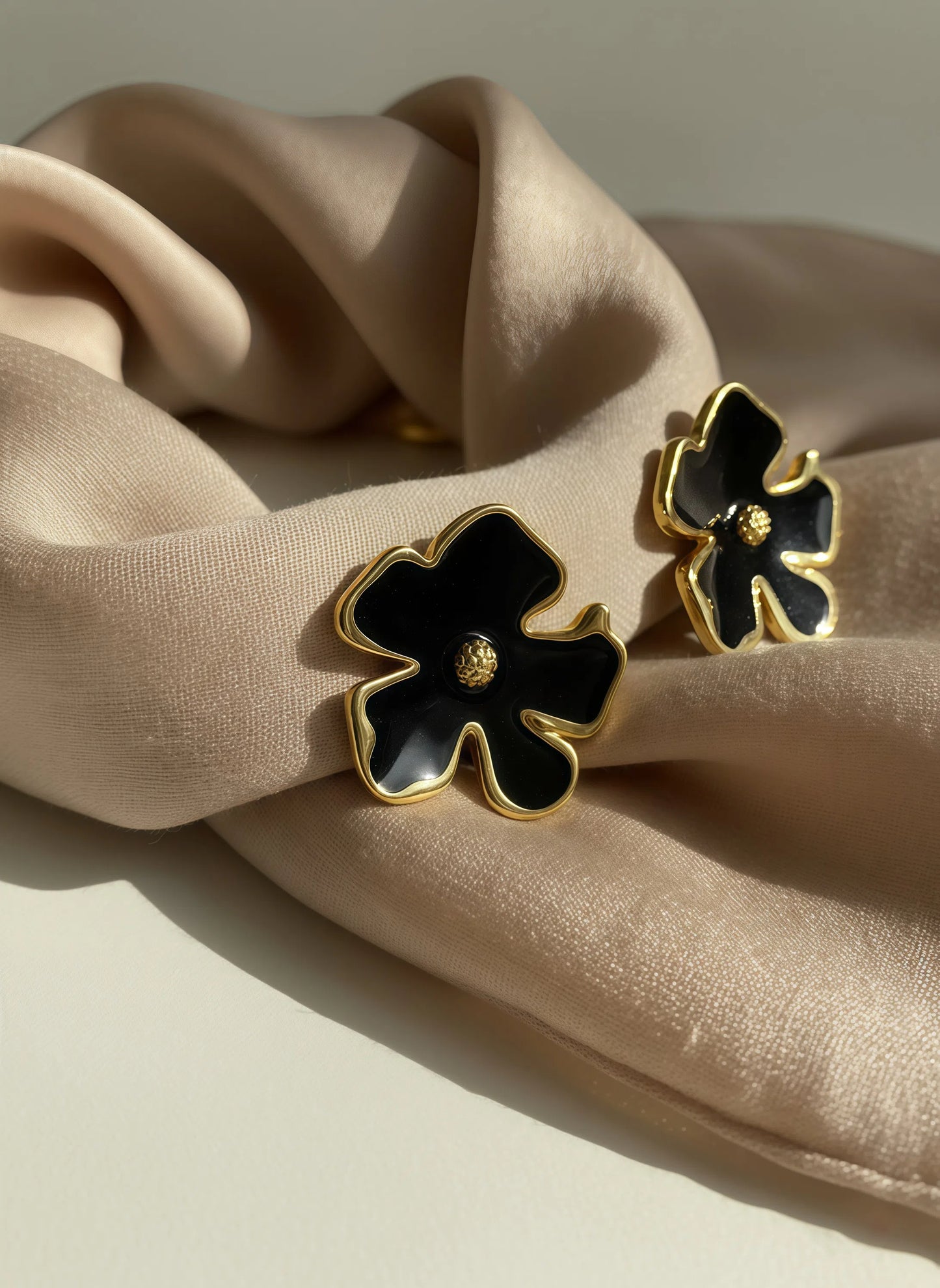 Midnight Flower Earring