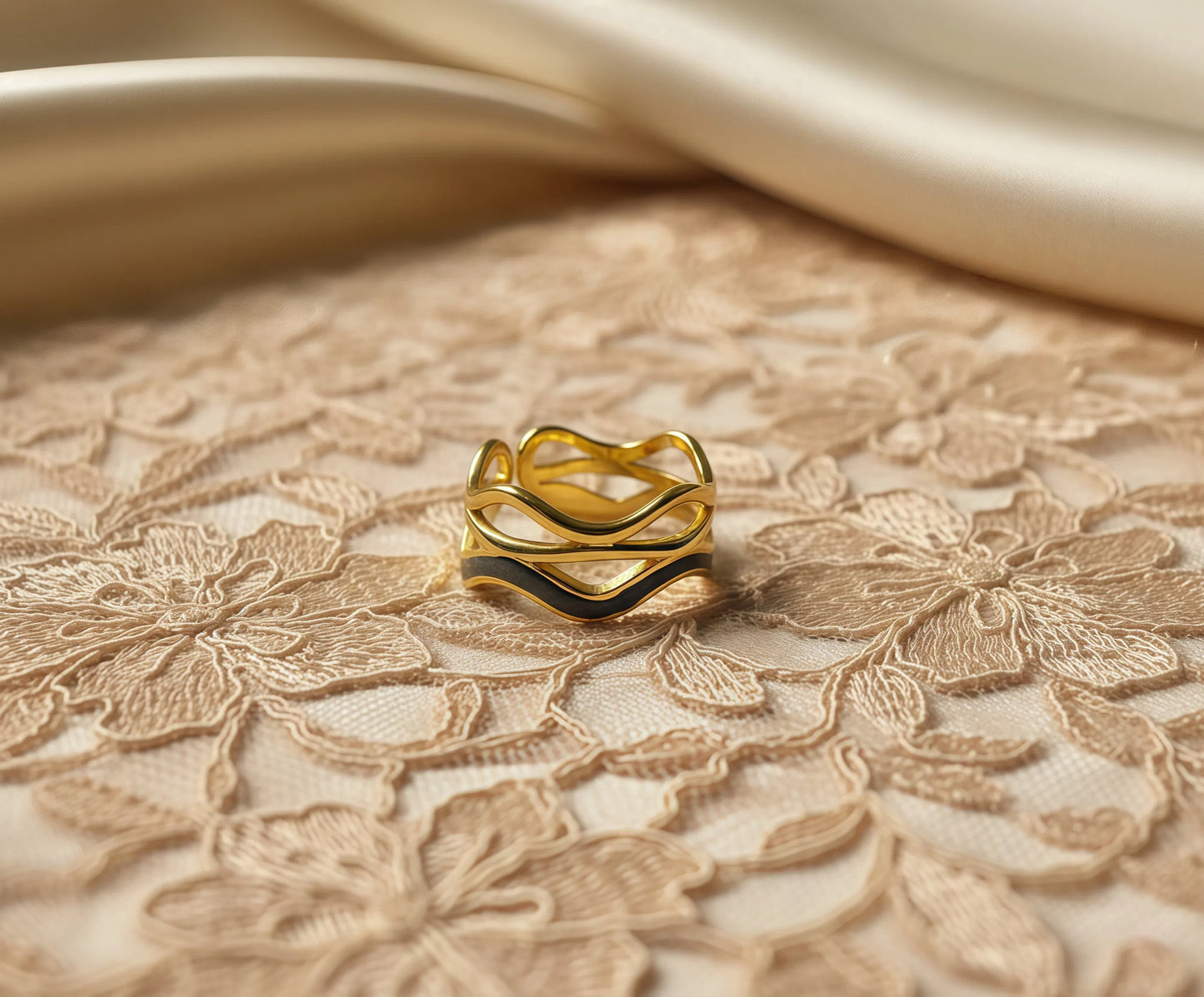 Golden Waves Ring