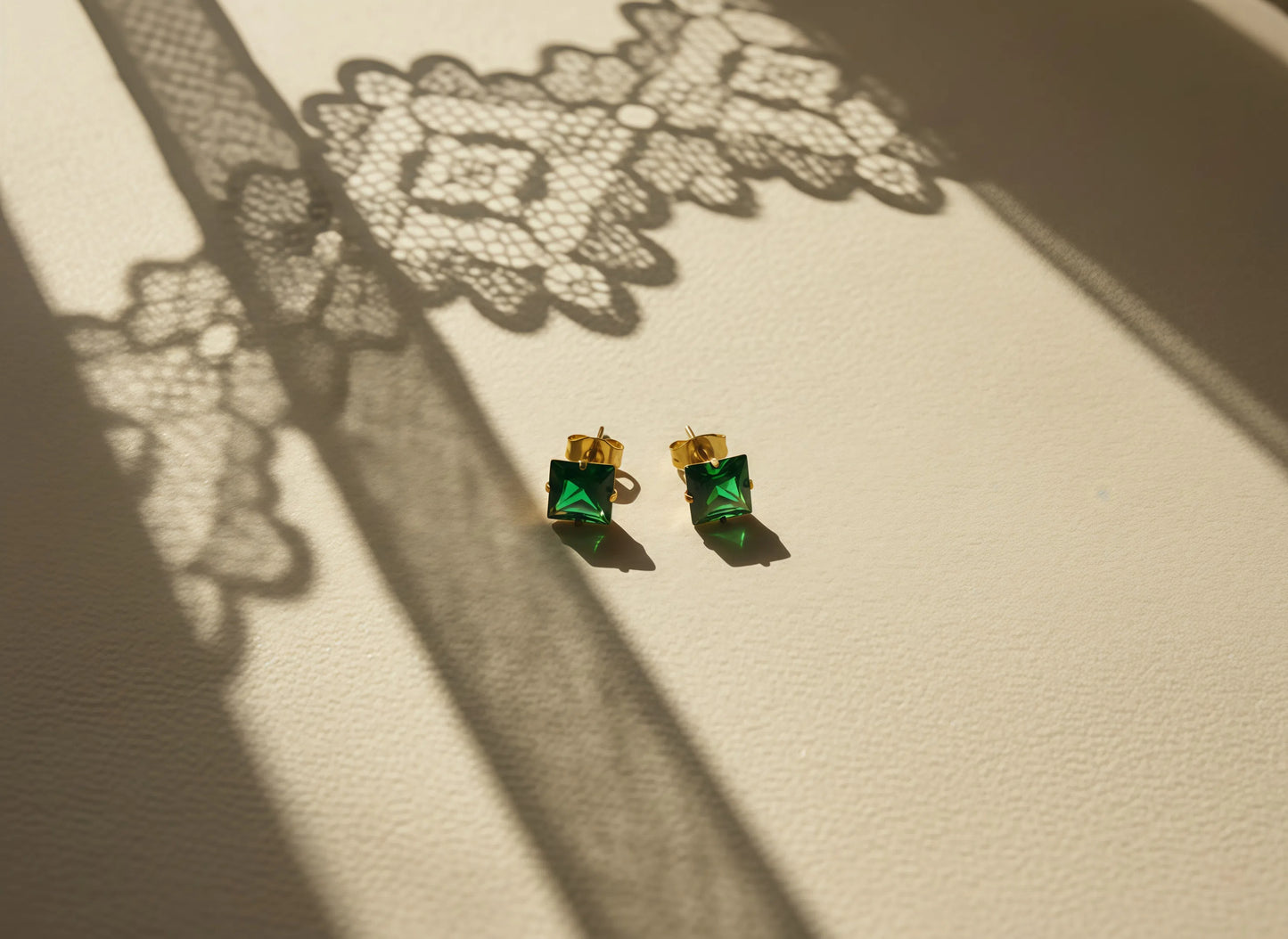 Green Emerald Earring