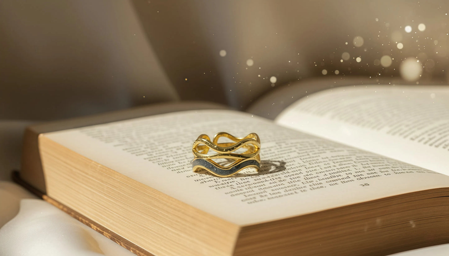 Golden Waves Ring