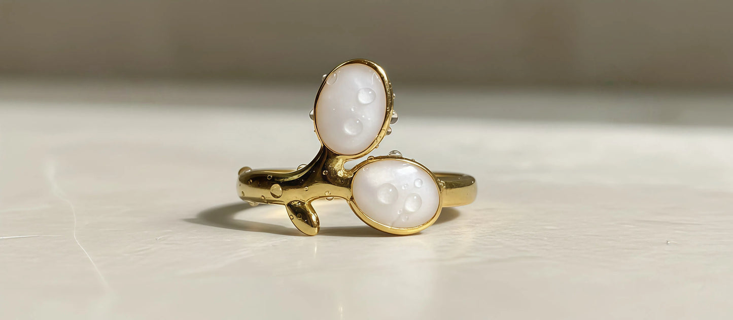 Twin Pearl Ring