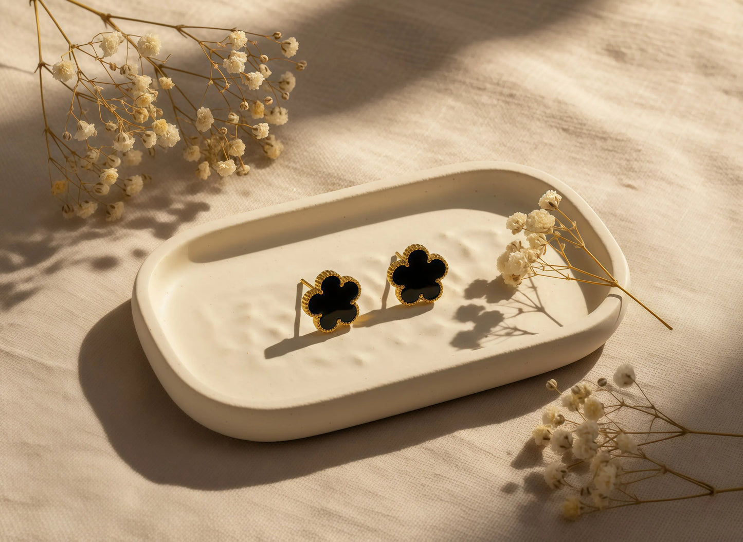 Midnight Flower Earring