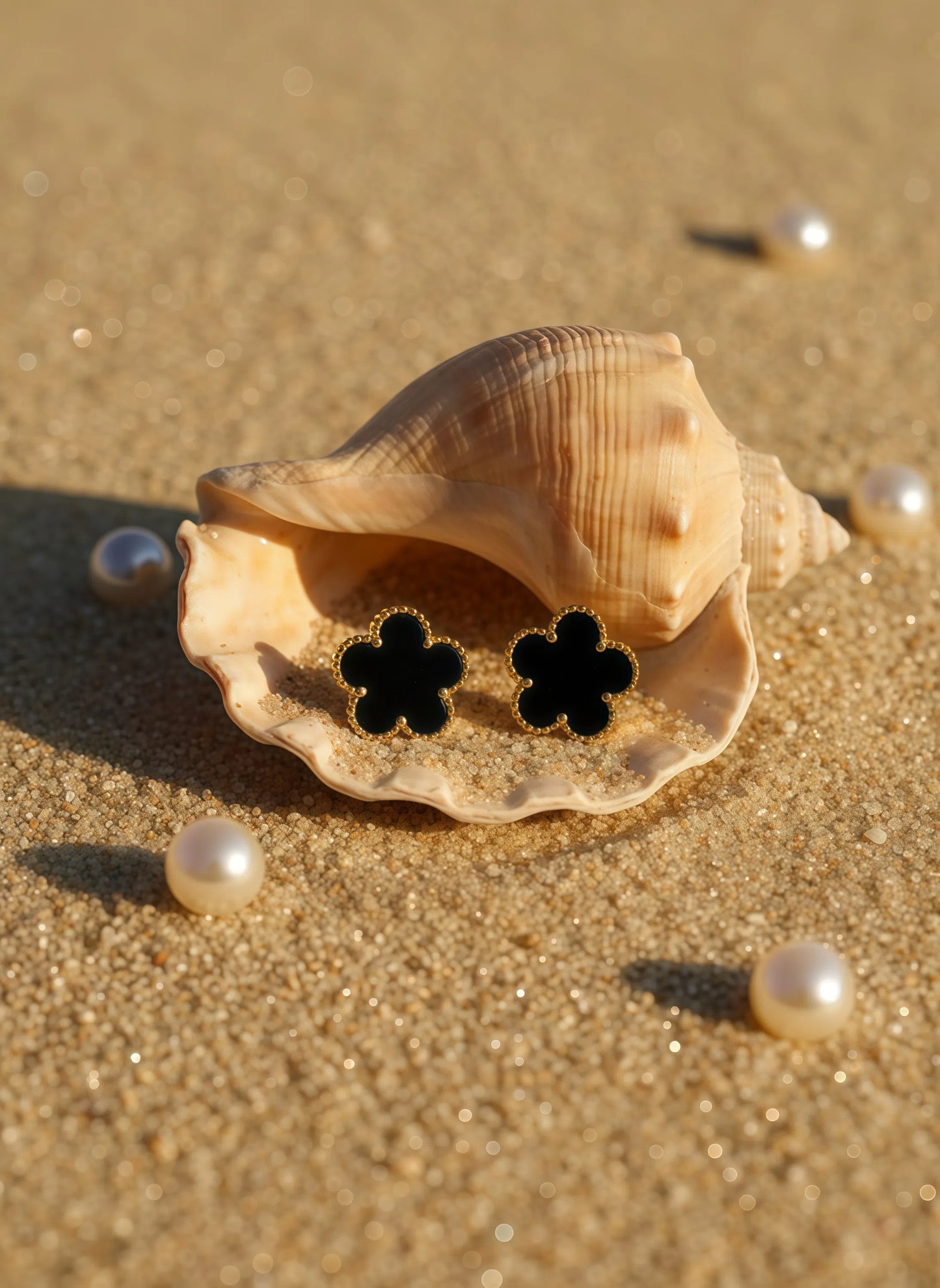 Midnight Flower Earring