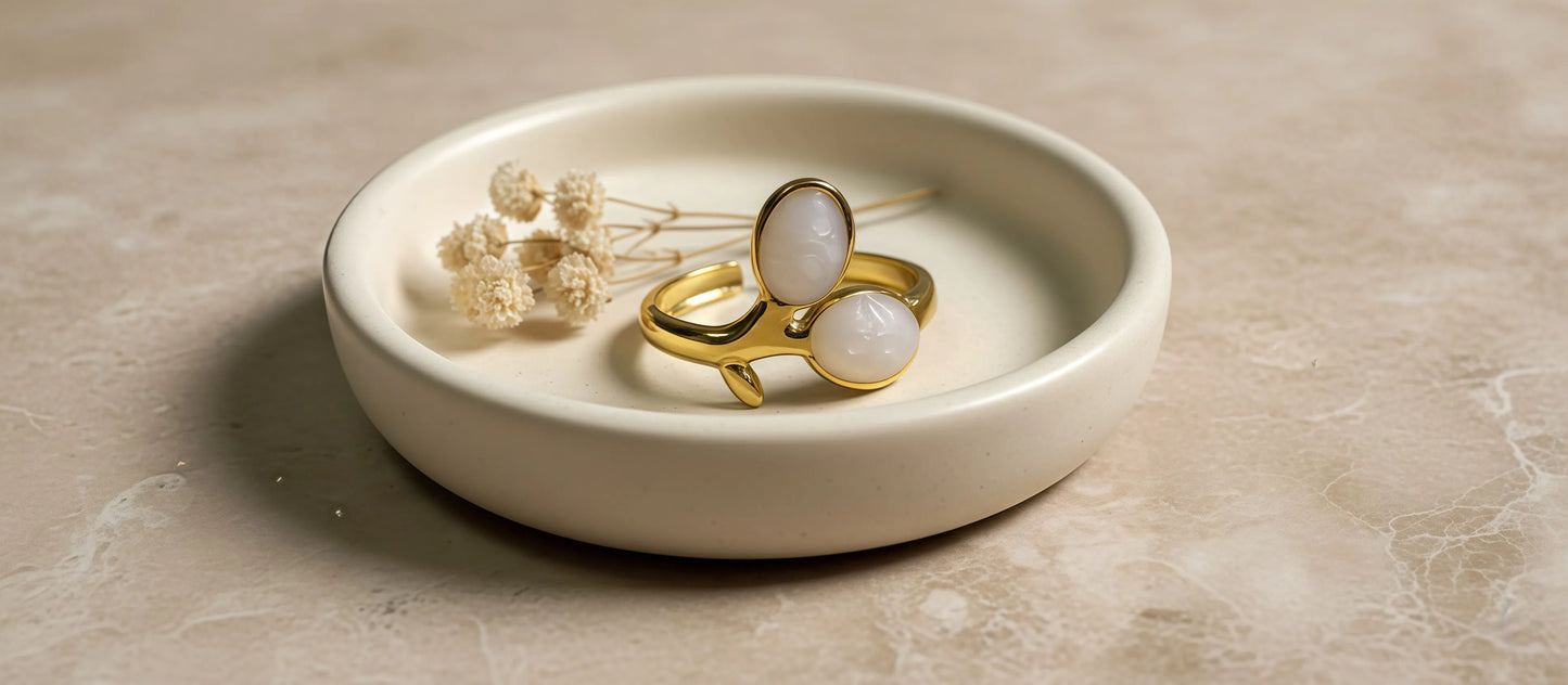 Twin Pearl Ring