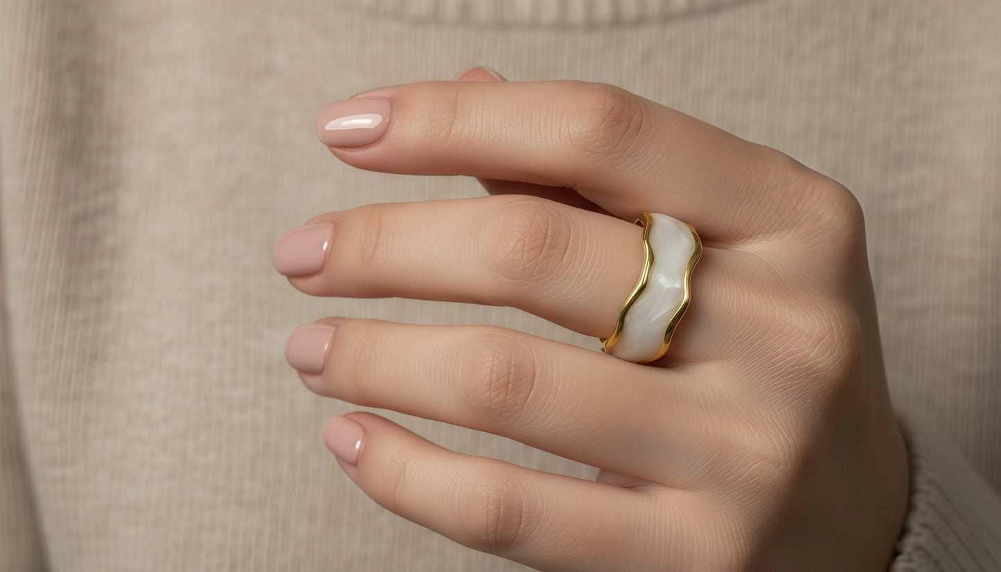 Pearl Wave Ring