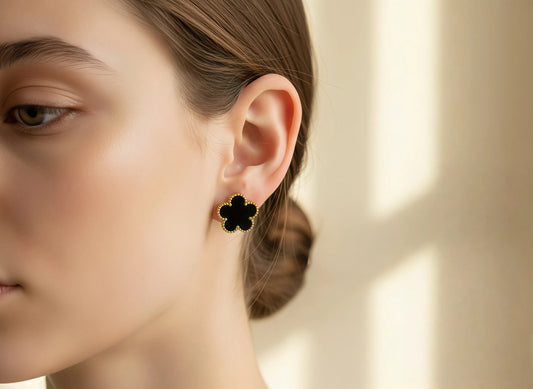 Midnight Flower Earring