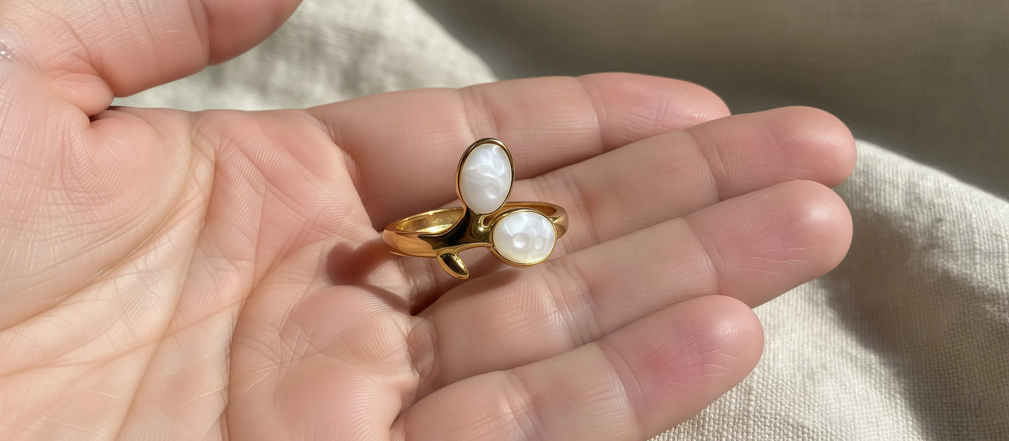 Twin Pearl Ring