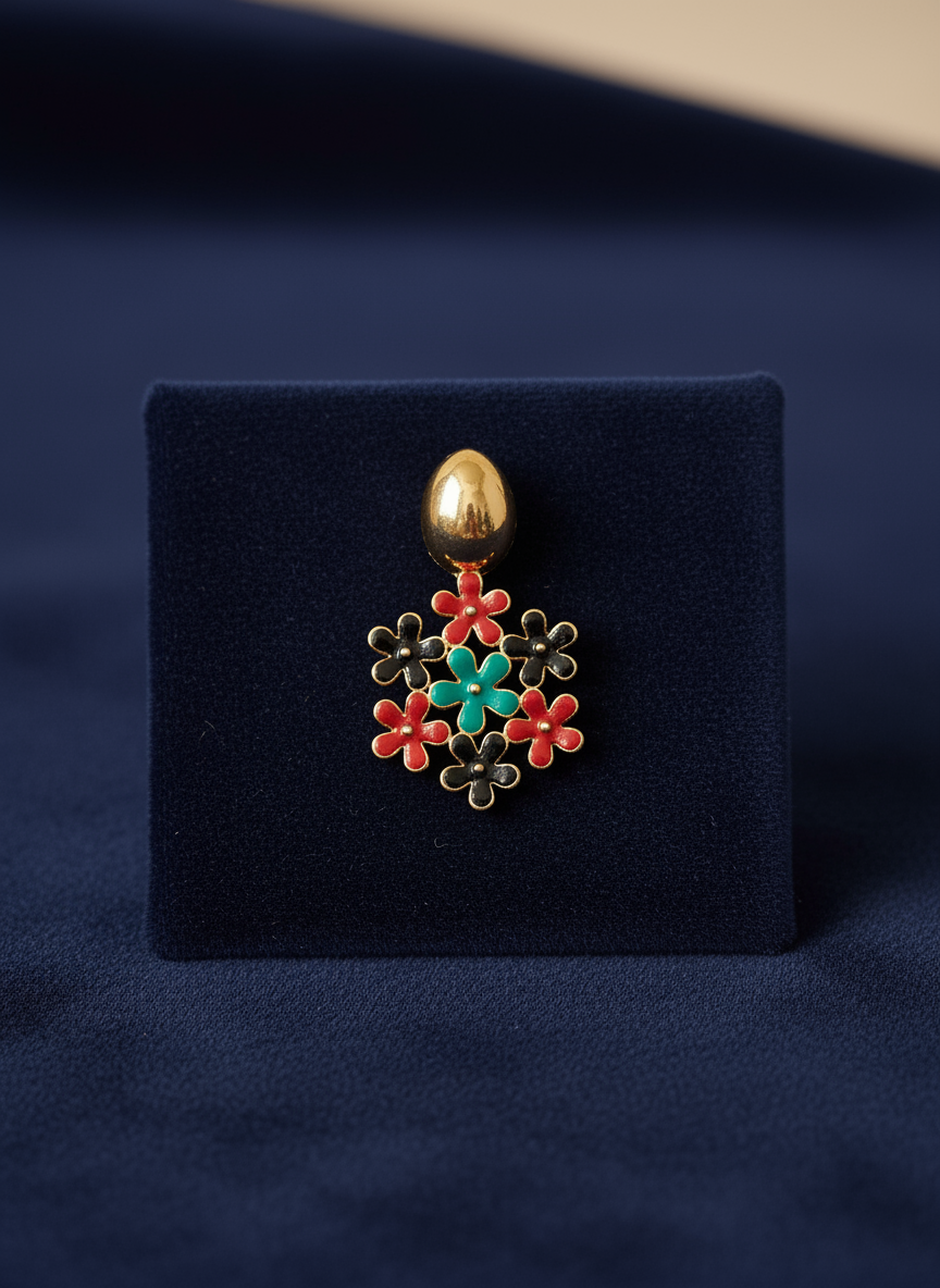 Colorful flower earrings