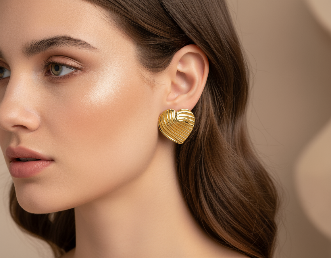 Heart Ripples Earring