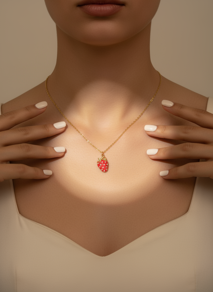 Strawberry Pearl Necklace