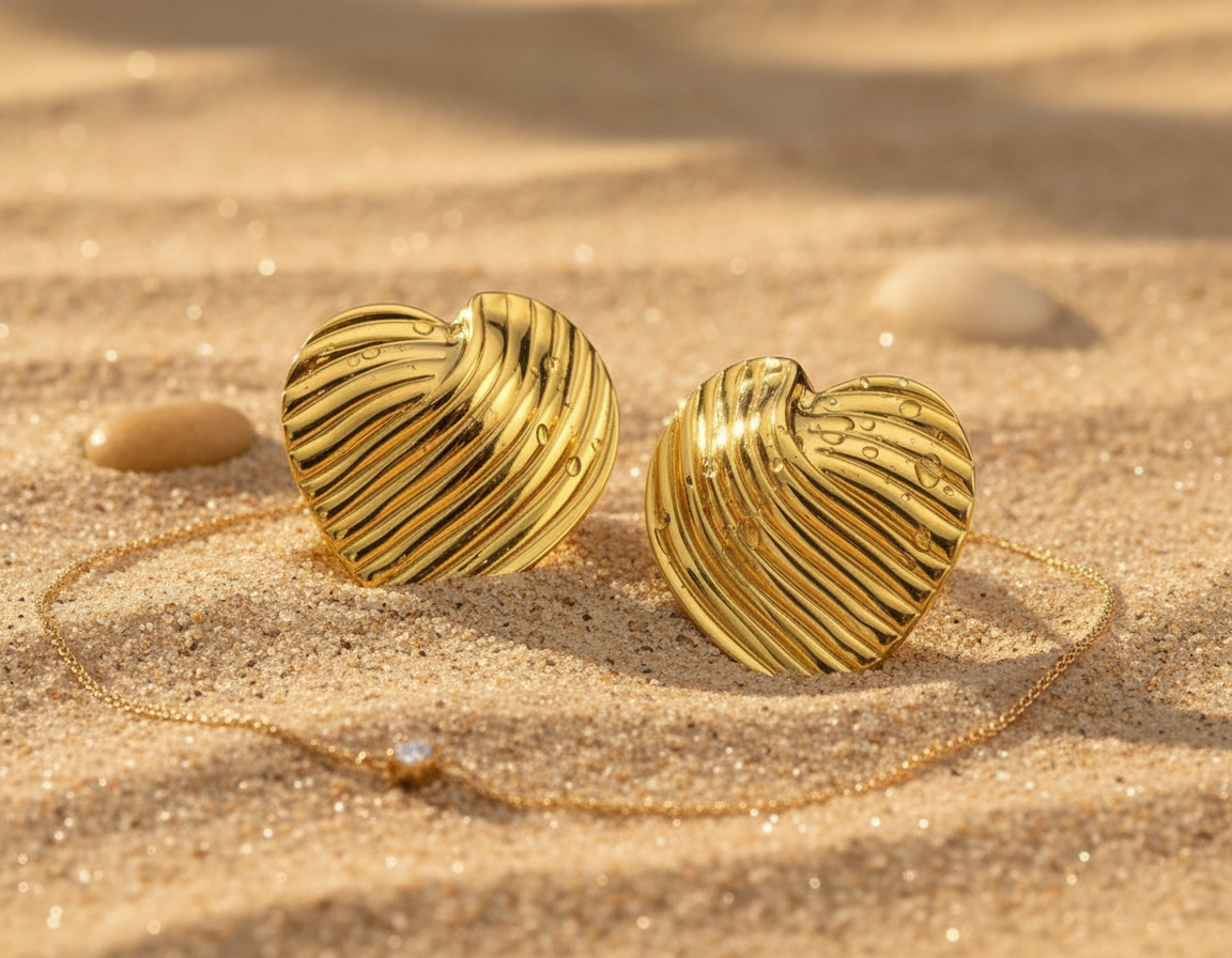 Heart Ripples Earring