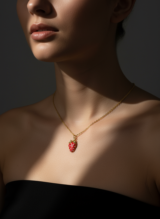 Strawberry Pearl Necklace