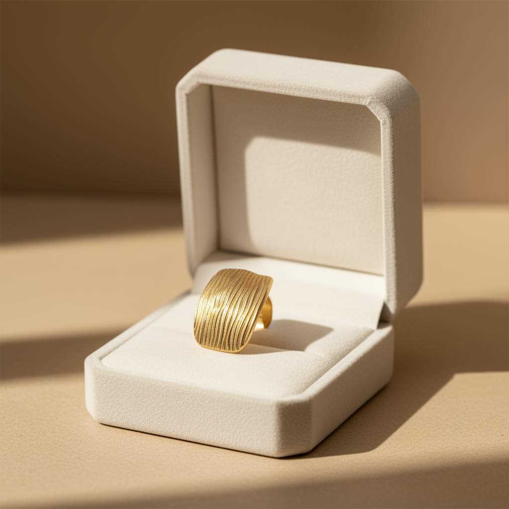 Gold Ripples Earring